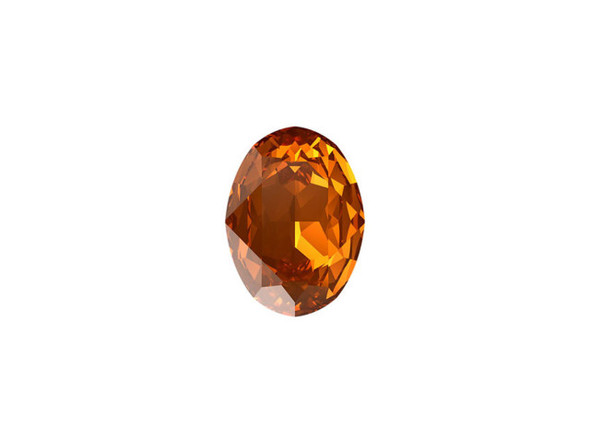 Make bright sparkle the focus of your designs with the PRESTIGE Crystal Components 4120 18 x 13mm oval fancy stone in Light Amber. This oval-shaped faceted Austrian crystal is sure to give your projects a brilliant touch. It has a faceted back, making it perfect for beaded bezel designs. The combination of elegant shape and precise facets make this oval a beautiful work of art. This crystal features a light brown amber color.