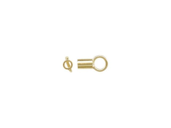 Gold Plated Crimp Tube With Loop, 1.3mm I.D. (72 pcs)