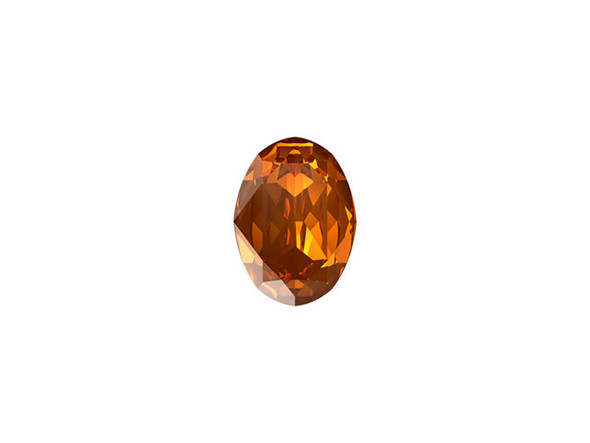 Make bright sparkle the focus of your designs with the PRESTIGE Crystal Components 4120 14 x 10mm oval fancy stone in Light Amber. This oval-shaped faceted Austrian crystal is sure to give your projects a brilliant touch. It has a faceted back, making it perfect for beaded bezel designs. The combination of elegant shape and precise facets make this oval a beautiful work of art. This crystal features a light brown amber color.