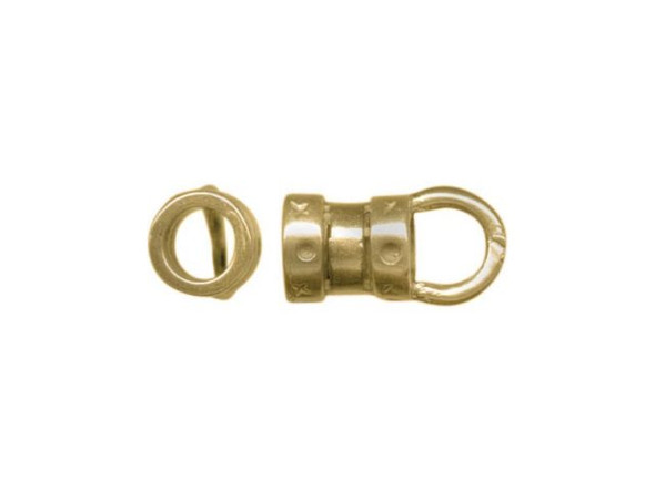 JBB Findings Brass Center-Crimp Tube with Loop, 3.8mm I.D. (Each)