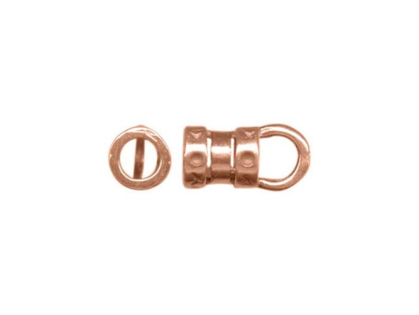 JBB Findings Copper Plated Center-Crimp Tube with Loop, 3.3mm I.D. (Each)