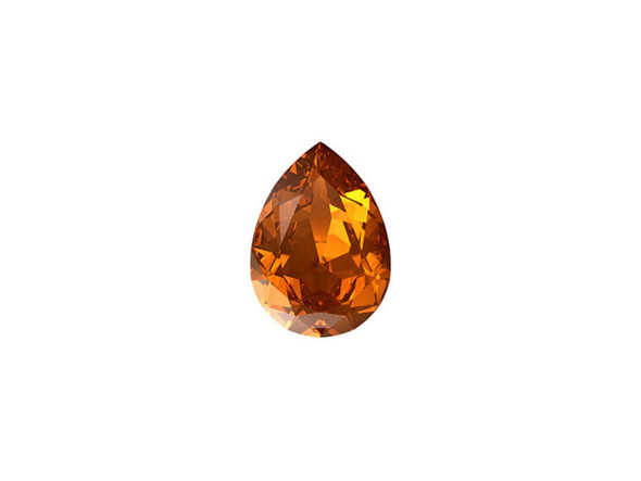 Bring the sparkle of crystal to your designs with the PRESTIGE Crystal Components 4320 18 x 13mm pear fancy stone in Light Amber. This faceted Austrian crystal is sure to add briliance to your projects. It has a faceted back, making it perfect for beaded bezel designs. The classic pear shape and sparkling facets make this crystal a perfect fit for your next design. This crystal features a light brown amber color.