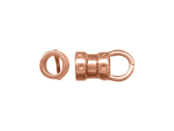 JBB Findings Copper Plated Center-Crimp Tube with Loop, 3.8mm I.D. (Each)
