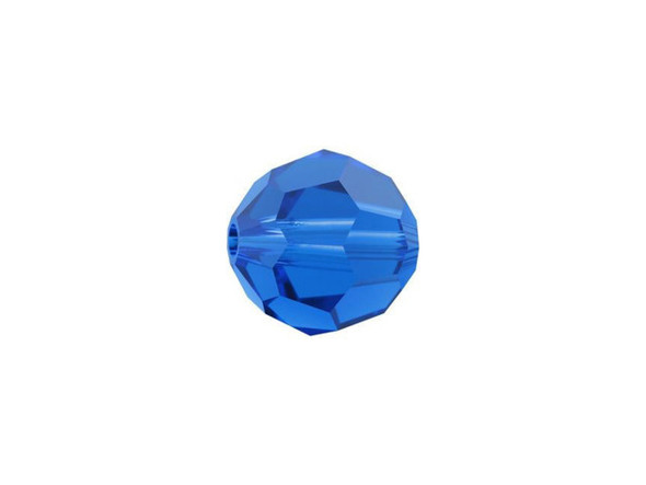 Add ocean color to your jewelry designs with this PRESTIGE Crystal Components crystal faceted round. Displaying a classic round shape and multiple facets, this bead can be added to any project for a burst of sparkle. The simple yet elegant style makes this bead an excellent supply to have on hand, because you can use it nearly anywhere. This bead is the perfect size for matching necklace and bracelet sets. It features a deep blue color that sparkles majestically.Sold in increments of 6