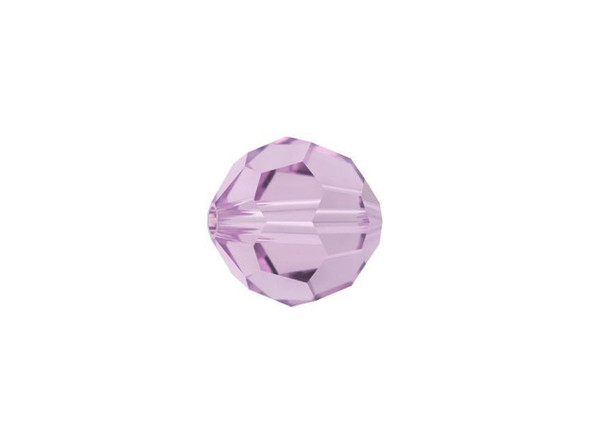 Displaying a classic round shape and multiple facets, this bead can be added to any project for a burst of sparkle. The simple yet elegant style makes this bead an excellent supply to have on hand, because you can use it nearly anywhere. This eye-catching bead features a soft lilac purple color full of sophisticated style.Sold in increments of 6