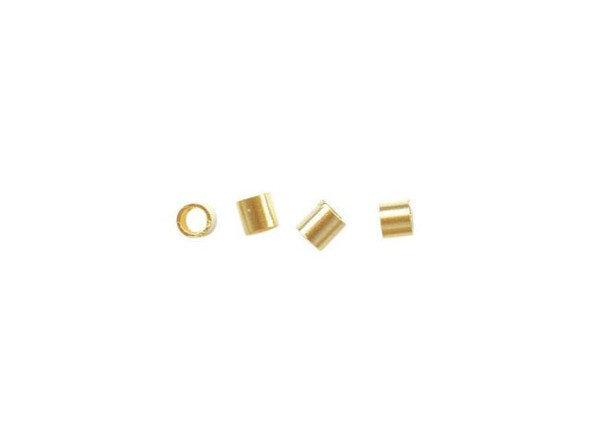 Beadalon Gold Plated Crimp Tube, "Size 3" (Pack)