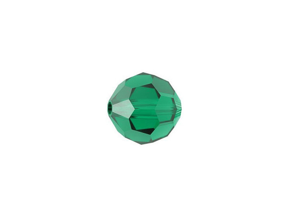 Mesmerizing Emerald green color fills this PRESTIGE Crystal Components round bead. Displaying a classic round shape and multiple facets, this bead can be added to any project for a burst of sparkle. The simple yet elegant style makes this bead an excellent supply to have on hand, because you can use it nearly anywhere. Use this versatile bead in necklaces, bracelets, and earrings.Sold in increments of 6