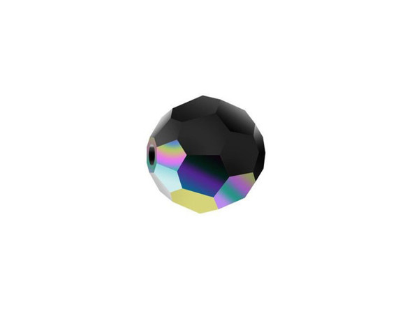 You'll love the mesmerizing look of this PRESTIGE Crystal Components crystal faceted round. Displaying a classic round shape and multiple facets, this bead can be added to any project for a burst of sparkle. The simple yet elegant style makes this bead an excellent supply to have on hand, because you can use it nearly anywhere. This bead is small in size, so use it as a spacer or as a pop of color in earrings. This bead features gleaming black color with an iridescent finish that adds rainbow tones. Use it in matching necklace and bracelet sets.Sold in increments of 6