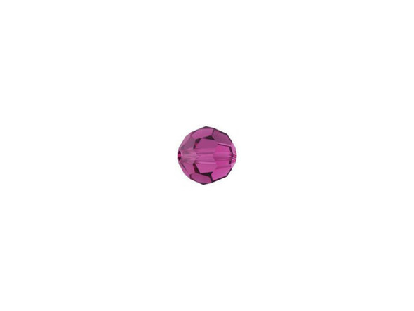 Displaying a classic round shape and multiple facets, this bead can be added to any project for a burst of sparkle. The simple yet elegant style makes this bead an excellent supply to have on hand, because you can use it nearly anywhere. This small bead features a deep pink color full of playful beauty.Sold in increments of 12