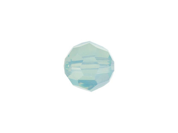 Contemporary beauty fills the PRESTIGE Crystal Components 5000 8mm faceted round in Pacific Opal. Displaying a classic round shape and multiple facets, these beads can be added to any project for a burst of sparkle. The simple yet elegant style makes this bead an excellent supply to have on hand, because you can use them nearly anywhere. This bead features mint green color with hints of golden sparkle. Use it in matching necklace and bracelet sets.Sold in increments of 6