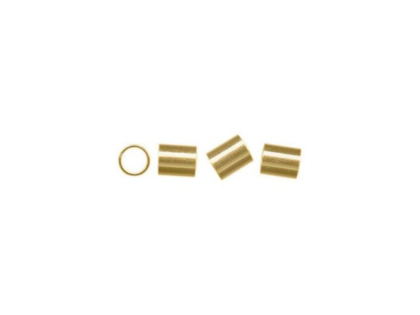 Beadalon Gold Plated Crimp Tube, "Size 4" (75 Pieces)