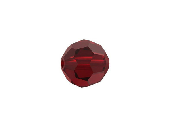 Add daring style to designs with this PRESTIGE Crystal Components crystal faceted round. Displaying a classic round shape and multiple facets, this bead can be added to any project for a burst of sparkle. The simple yet elegant style makes this bead an excellent supply to have on hand, because you can use it nearly anywhere. This bead is the perfect size for matching necklace and bracelet sets. It features a dark red color full of bold glamour.Sold in increments of 6