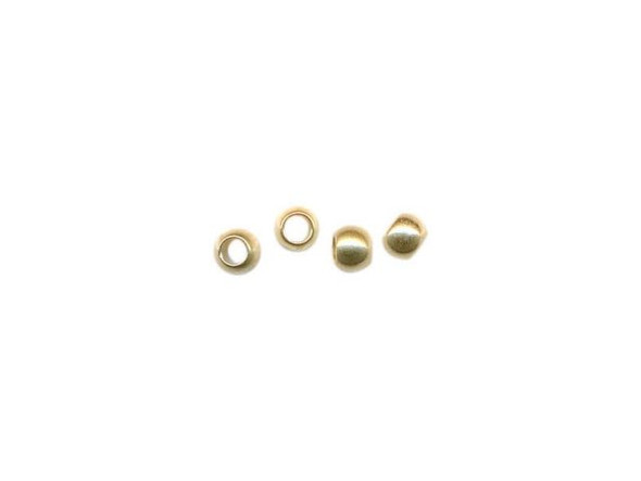 Beadalon Gold Plated Crimp Bead, Smooth, "Size 2" (Pack)
