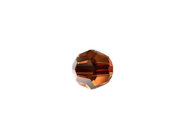 Dazzling style can be yours with this PRESTIGE Crystal Components crystal faceted round in Smoked Amber. Displaying a classic round shape and multiple facets, this bead can be added to any project for a burst of sparkle. The simple yet elegant style makes this bead an excellent supply to have on hand, because you can use it nearly anywhere. This bead features a rich brown amber color.Sold in increments of 12