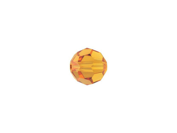 Displaying a classic round shape and multiple facets, this bead can be added to any project for a burst of sparkle. The simple yet elegant style makes this bead an excellent supply to have on hand, because you can use it nearly anywhere. This versatile bead features a warm amber orange color full of beautiful sparkle.Sold in increments of 12