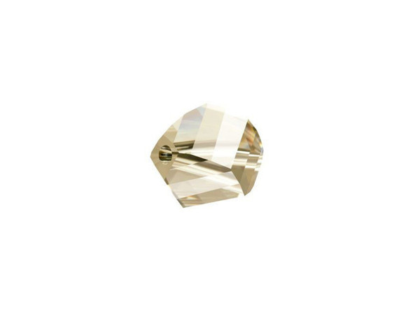 This PRESTIGE Crystal Components Helix bead is the perfect accent for your beaded jewelry creations. It features an irregular shape with spiraling rectangular facets creating a Helix look. It is versatile in size, so you can use it to decorate necklaces, bracelets, and even earrings. The multiple facets will create a sparkling look anywhere. This bead features a pale champagne gold color.Sold in increments of 6