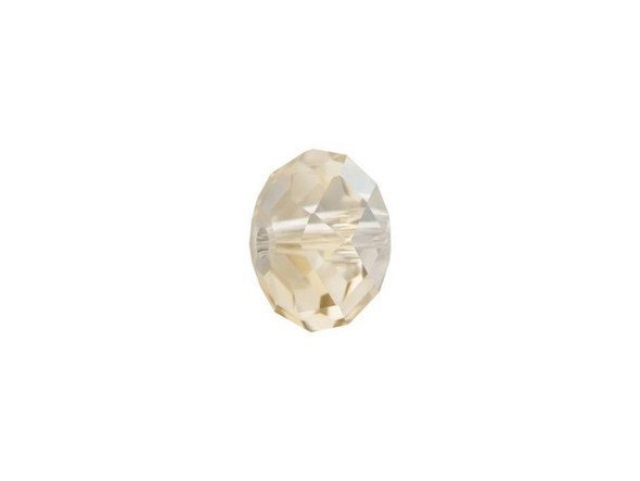Saturate your jewelry designs in glistening brilliance with this PRESTIGE Crystal Components bead. This Austrian crystal roundel displays a pale golden hue that gains brilliance from a multi-faceted surface. The bead is partially coated in a faint metallic sheen, adding to its appeal. Try mixing it with gold and silver accents for a contemporary design or simply string one onto silk ribbon for a lovely necklace.Sold in increments of 3