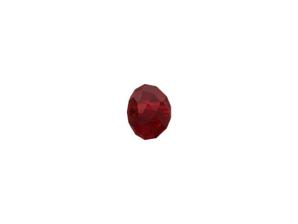 This PRESTIGE Crystal Components Briolette bead features a rich red color. Try using it in a pair of earrings or on a bracelet. You can mix it with metal components and glass beads to create an elaborate design. This bead has a slightly compressed round shape covered in diamond-shaped facets. The facets catch the light, providing sparkle and brilliance.Sold in increments of 6