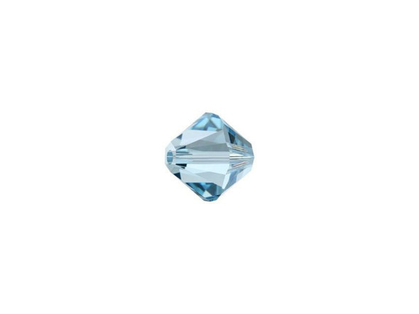 This 6mm Aquamarine Bicone is a beautiful treasure. The cut has 12 facets for added sparkle and brilliance. The beautiful facets are enhanced by the beautiful aqua color, giving a gorgeous appearance full of tropical splendor. This patented cut is beyond measure and just has to be seen to be truly appreciated. This bead is the perfect size for all kinds of designs. Try it in necklaces, bracelets, and even earrings.Sold in increments of 12