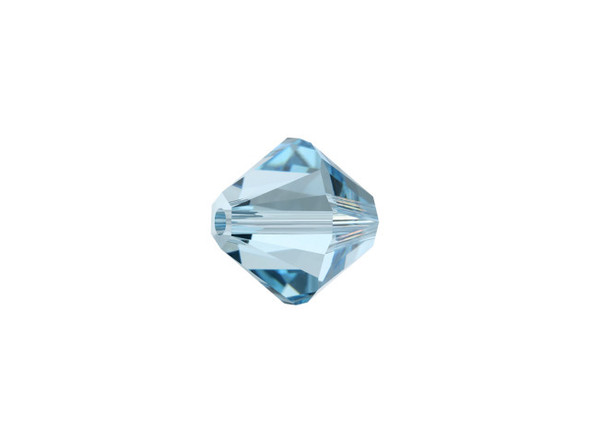 Inspired by the blues of the ocean, this PRESTIGE Crystal Components Bicone in Aqua is sure to put you in mind of warm summer days. This beautiful crystal is cut, meaning it's been given 12 brilliantly cut facets to allow it to sparkle brilliantly. Pair this crystal with your favorite pendants to create a stunning necklace, or use it as a focal piece in your next earring design.Sold in increments of 6