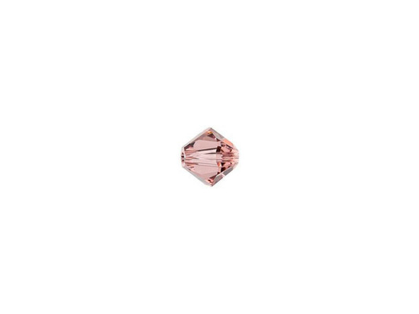 Add a touch of rich color to your designs with the PRESTIGE Crystal Components 5328 4mm Bicone in Blush Rose. This bead features the popular Bicone shape that tapers at both ends, much like a diamond. The multiple facets cut into the surface of the crystal create a sparkling effect that is sure to catch the eye. This versatile bead can be used in necklaces, bracelets and earrings alike. Use this small bead as a spacer or a pop of color in earrings. This crystal features a soft and dusty pink hue full of dreamy style.Sold in increments of 24