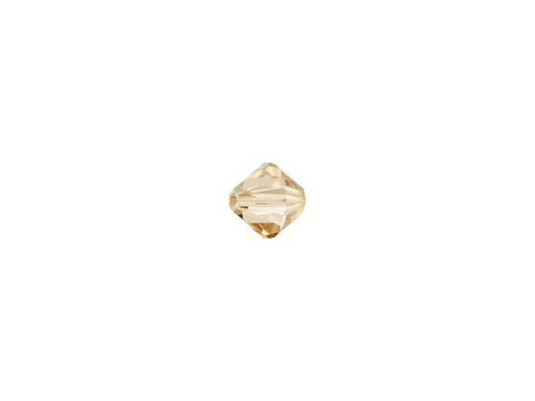 The PRESTIGE Crystal Components 5328 4mm cut Bicone in Crystal Golden Shadow is perfect for creating an elegant piece of jewelry, great for a night out on the town. Thanks to the beautiful, neutral color, this crystal will complement almost any bead, crystal, or pendant already in your collection. Pair it with bright colors and bold shapes for a dramatic look, or stick with a more neutral color pattern for a subtly chic piece. This cut Bicone is beautifully faceted, allowing it to sparkle and shine more brilliantly than ever before. Use it as a focal piece in your earring designs, or string a few together in a necklace for a piece that emphasizes their faceting.Sold in increments of 24