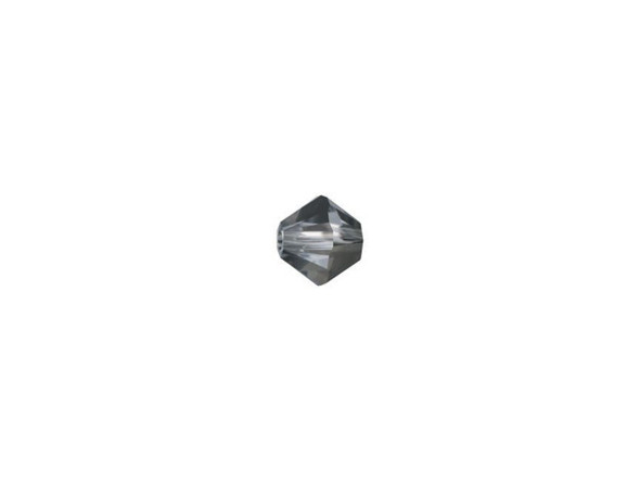 With a unique dual-luster, this PRESTIGE Crystal Components crystal Bicone will add an eye-catching element to your jewelry designs. One side of this bead is coated in a shiny metallic-gray finish, while the other side is translucent. cut facets add incredible brilliance to this small 4mm bead. Use it as a spacer or string multiple together to create a multi-stranded design.Sold in increments of 24