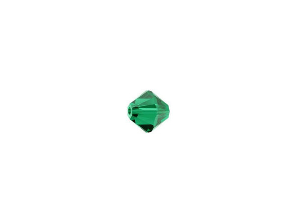 The brilliant emerald green color of this Bicone makes it perfect for nature-themed jewelry designs. This PRESTIGE Crystal Components Bicone in Emerald is a beautiful, elegant addition to any design. This beautiful crystal is cut, meaning it's been given 12 brilliantly cut facets to allow it to sparkle brilliantly. Pair this crystal with your favorite pendants to create a stunning necklace, or use it as a focal piece in your next earring design.Sold in increments of 24