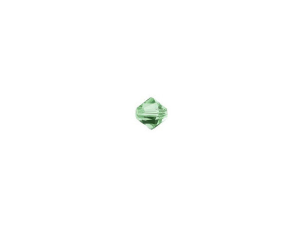 This Erinite crystal Bicone bead is just what you need to add a touch of soft green to your designs. Its 3mm size makes it perfect for use as a spacer or for delicate multi-strand designs. Try it with pink and light purple for a nice pastel combination. This bead makes an excellent accent in seed bead embroidery and weaving projects. The innovative cut features brilliant facets for added sparkle. This design is sure to be a fabulous addition to your designs.Sold in increments of 24