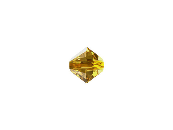 Give your designs an elegant look with this beautiful faceted Bicone in the gorgeous Golden Topaz color from PRESTIGE Crystal Components. This Bicone crystal features the cut with 12 amazing facets full of sparkle and brilliance. This patented cut is beyond measure and just has to be seen to be truly appreciated. Make your designs pop with this gorgeous 5mm crystal bead today.Sold in increments of 24