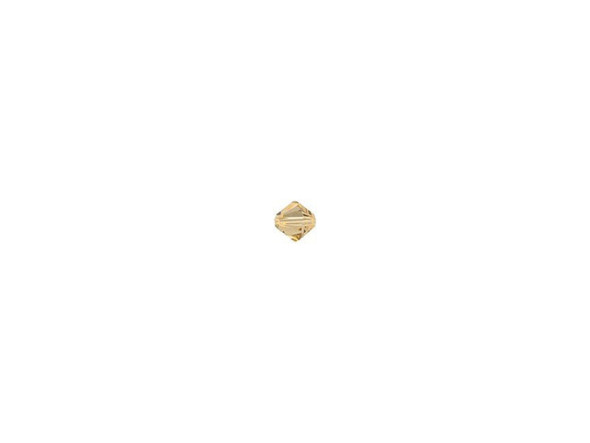 Elegant golden brown sparkle fills this PRESTIGE Crystal Components bicone bead. This bead features the popular Bicone shape that tapers at both ends, much like a diamond. The multiple facets cut into the surface of the crystal create a sparkling effect that is sure to catch the eye. This bead is great for adding sparkle to necklaces, bracelets, and even earrings. This bead is tiny in size, so you can use it as a small pop of color in stringing, add it to your bead embroidery and seed bead projects, and more.Sold in increments of 24