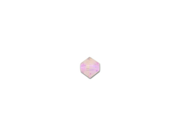 Fill your designs with the glorious sparkle of this PRESTIGE Crystal Components bead. This bead features the popular Bicone shape that tapers at both ends, much like a diamond. The multiple facets cut into the surface of the crystal create a sparkling effect that is sure to catch the eye. This bead is small in size, so you can use it between larger beads for a fun pop of color. The shimmer effect is a special coating specifically designed to capture movement. This effect adds brilliance, color vibrancy, and unique light refraction. The effect has been applied two times for even more shine.Sold in increments of 24