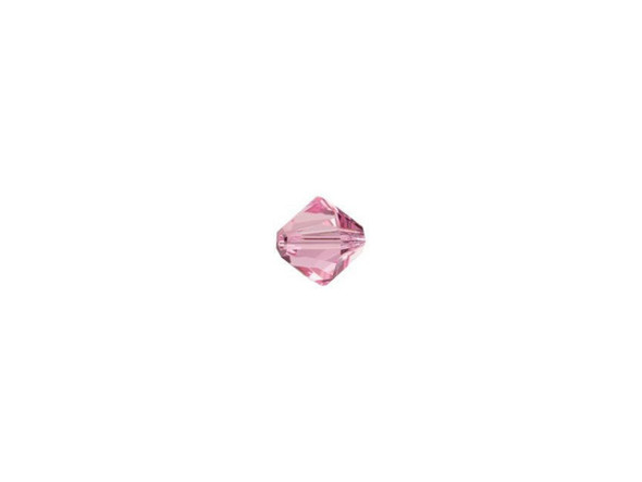 The pale pink color of this PRESTIGE Crystal Components 5328 4mm Bicone in Light Rose makes it perfect for adding a subtle, feminine touch to any jewelry design. Whether you use it in earrings, bracelets, or necklaces, you'll be happy with the beauty it adds. This beautiful crystal is cut, meaning it's been given 12 brilliantly cut facets to allow it to sparkle brilliantly. Pair this crystal with your favorite pendants to create a stunning necklace, or use it as a focal piece in your next earring design.Sold in increments of 24