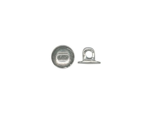 White Plated Bell Cap, 5mm (gross)