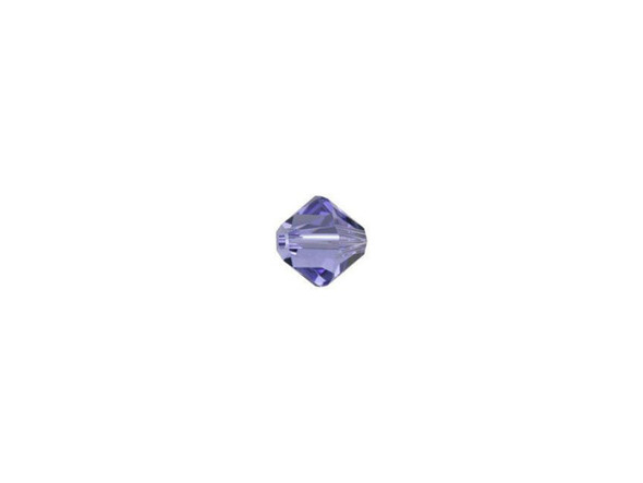 Put a pop of purple color in your designs with this PRESTIGE Crystal Components Bicone in Tanzanite. The cut has 12 facets for added sparkle and brilliance. This patented cut is beyond measure and just has to be seen to be truly appreciated. Make your designs pop with this gorgeous 4mm Tanzanite crystal bead today. It's the perfect size for using as a spacer in necklaces and bracelets, or showcase it in earring designs.Sold in increments of 24