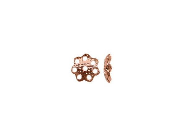 Antiqued Copper Plated Bead Caps, Small, Filigree (gross)