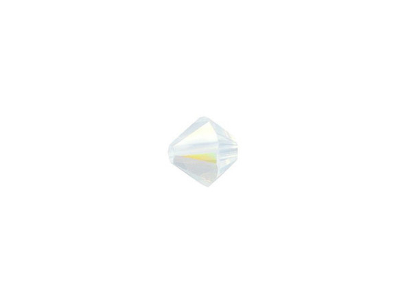 Create eye-catching style with this PRESTIGE Crystal Components bead. This bead features the popular Bicone shape that tapers at both ends, much like a diamond. The multiple facets cut into the surface of the crystal create a sparkling effect that is sure to catch the eye. This crystal features a translucent opal effect combined with the vibrancy and brilliancy of the Shimmer effect. This amazing Opal Shimmer crystal emits multicolored flashes of light that give it a truly beautiful look.Sold in increments of 24