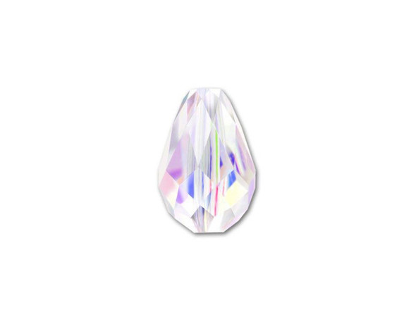 Bring an elegant touch to your projects with this PRESTIGE Crystal Components teardrop bead. This faceted teardrop bead from PRESTIGE Crystal Components is the perfect accent for your beaded jewelry creations. The elegant drop shape will complement any style. Dangle it from a head pin for a unique charm, or string it into your beaded projects. The gorgeous faceting will catch the light and glitter wonderfully. This versatile bead displays clear color with an iridescent finish that adds rainbow tones.Sold in increments of 6