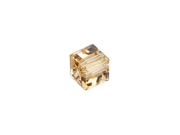 Bring geometric flair to your projects with this PRESTIGE Crystal Components cube bead. This modern bead features a cube shape with precision-cut facets for sparkle from every angle. This bead is perfect for creating a playful feel in your designs. Try it in necklaces, bracelets and even earrings. It's sure to add excitement to your style. This bead is versatile in size, so you can use it in necklaces, bracelets, and earrings. This crystal features a golden brown sparkle.Sold in increments of 6