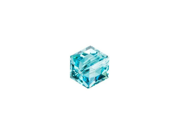 Spice up your designs with the PRESTIGE Crystal Components 6mm cube bead in Light Turquoise. This bead features a cube shape that works well with both contemporary and classic styles. The facets cut into its surface ensure that this bead sparkles and shines brilliantly from every angle. Add the sparkle and brilliance of genuine Austrian crystal to your creations by including this high-quality bead. This bead features a bright blue color that sparkles with icy brilliance.Sold in increments of 6