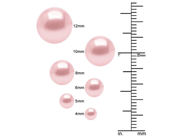 PRESTIGE 5810 6mm Round Crystal Pearl Light Creamrose (100 Pieces)