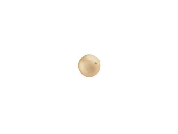 Your designs will stand out with this PRESTIGE Crystal Components crystal pearl. This crystal pearl features a smooth, round surface that will accent any jewelry design with a dash of timeless elegance. Pearls are always classic choices for designs and exude sophistication and luxury. This faux pearl has a crystal core that makes it heavier. Its pearl coating is similar to a natural pearl luster and is consistent in color. This small pearl features a golden luster full of regal style.Sold in increments of 100