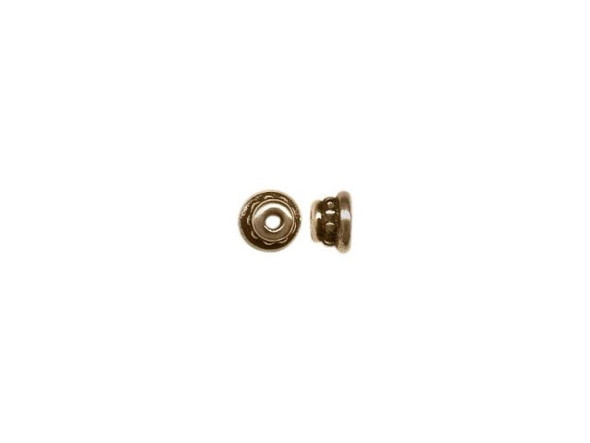 TierraCast Antiqued Brass Plated Bead Caps, Cast, Beaded (100 Pieces)