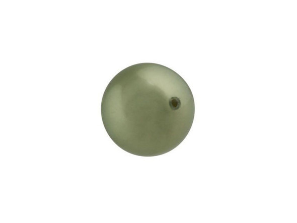 Your designs will stand out with this PRESTIGE Crystal Components crystal pearl. This crystal pearl features a smooth, round surface that will accent any jewelry design with a dash of timeless elegance. Pearls are always classic choices for designs and exude sophistication and luxury. This faux pearl has a crystal core that makes it heavier. Its pearl coating is similar to a natural pearl luster and is consistent in color. This bold pearl features a rich green color with a lovely luster.Sold in increments of 10