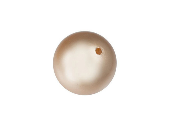 Add a shining touch of blush to your jewelry with the PRESTIGE Crystal Components 5810 12mm round pearl in Rose Gold. This crystal pearl features a smooth, round surface that will accent any jewelry design with a dash of timeless elegance. Pearls are always classic choices for designs and exude sophistication and luxury. This large pearl makes for a great showcase piece in necklace designs. It features a timeless blush color accented with a golden gleam.Sold in increments of 10