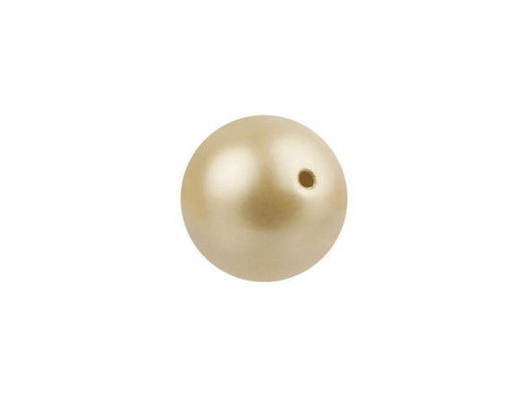 This PRESTIGE Crystal Components pearl comes in an attractive shade called Crystal Vintage Gold, which is a shade or two darker than PRESTIGE Crystal Components's Gold pearl. The darkened appearance is appropriate for both modern and classic designs. Unlike synthetic glass pearls, these crystal pearls from PRESTIGE Crystal Components have a crystal core that gives them a heavier feel and warms to the skin.Sold in increments of 10