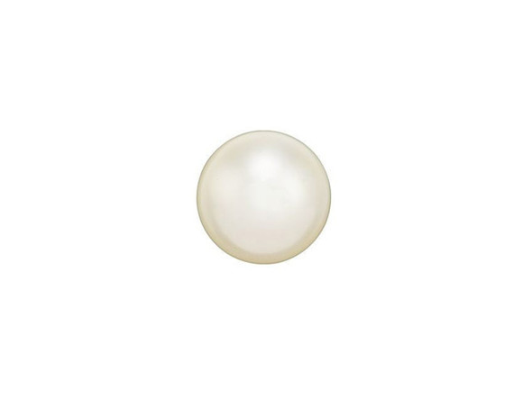 Light up your looks with the luminescent glow of this half-drilled pearl. A crystal pearl displaying creamy white color, this bead is quite special because its stringing hole is only drilled halfway through. This allows you to turn this pearl into an exquisite focal point when used with half-drilled pearl settings like this bail setting. Simply use an adhesive to attach the pearl to the setting for a beautiful design with a professional polish.Sold in increments of 10