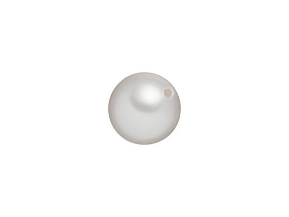 Showcase the beauty of pearls in your designs. A crystal pearl displaying silky white color with a beautiful glow, this bead is unique because its stringing hole is only drilled halfway through. This allows you to turn this pearl into a striking focal point when used with half-drilled pearl settings like this bail setting. Simply use an adhesive to attach the pearl to the setting to create a special design that's easy to put together and looks highly professional.Sold in increments of 10