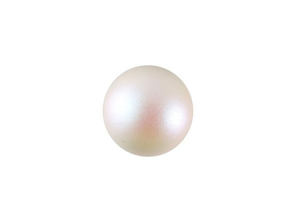 A wondrous look fills the PRESTIGE Crystal Components 5818 10mm half-drilled Crystal Pearlescent White pearl. This crystal pearl is unique because its stringing hole is only drilled halfway through, allowing you to turn this bead into a wondrous focal point when used with half-drilled pearl settings. Simply use an adhesive to attach the pearl to the setting. It features a white iridescent frosted mother-of-pearl coating full of whimsical and ethereal style. It's a classic pearl color with a contemporary twist. It is bold in size.Sold in increments of 10