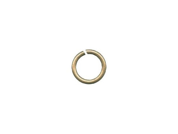Antiqued Brass Jump Ring, Round, 6mm (ounce)